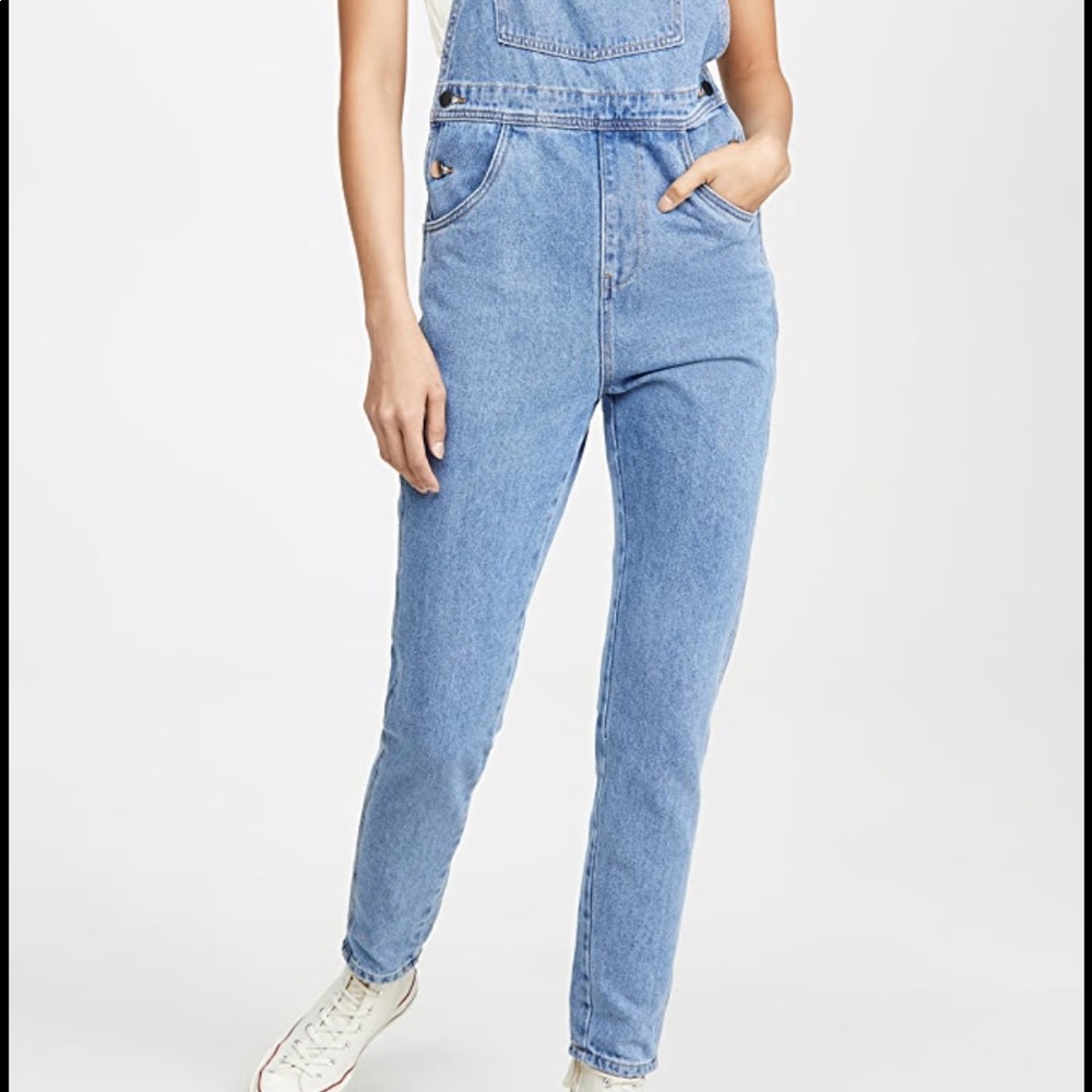 Weworewhat Basic Denim Overalls Small - image 2